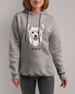 TL HO SIM 1532 (2) Bluza z kapturem <br>Grzywacz chiński Personalizowana Pupil Pies