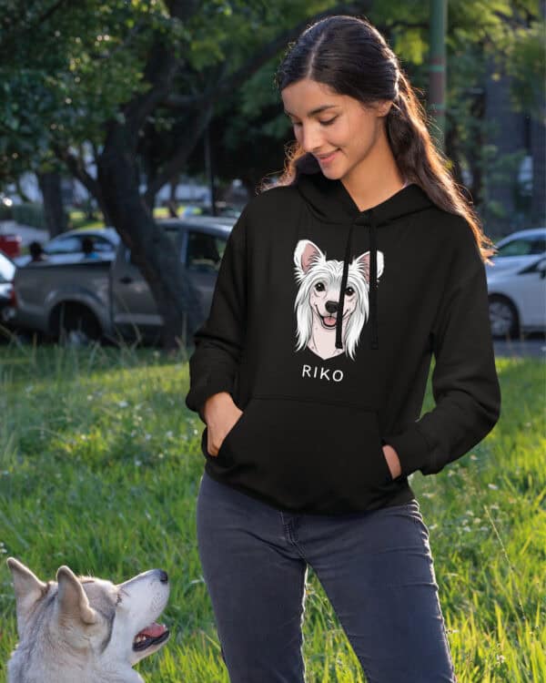 TL HO SIM 1532 (8) Bluza z kapturem <br>Grzywacz chiński Personalizowana Pupil Pies