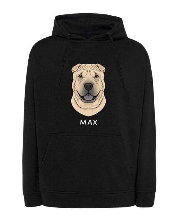 TL HO SIM 1533 (7) Bluza z kapturem Shar Pei Personalizowana Pupil Pies