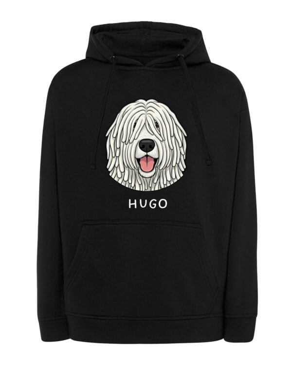 TL HO SIM 1535 (7) Bluza z kapturem Komondor Personalizowana Pupil Pies