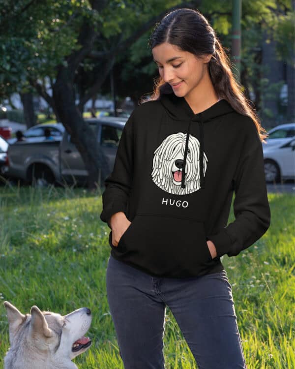 TL HO SIM 1535 (8) Bluza z kapturem <br>Komondor Personalizowana Pupil Pies