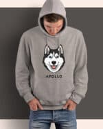 TL HO SIM 1536 (3) Bluza z kapturem <br>Husky Personalizowana Pupil Pies