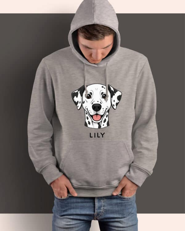 TL HO SIM 1537 (3) Bluza z kapturem <br>Dalmatyńczyk Personalizowana Pupil Pies