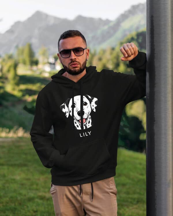 TL HO SIM 1537 (9) Bluza z kapturem <br>Dalmatyńczyk Personalizowana Pupil Pies