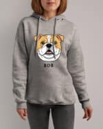TL HO SIM 1538 (2) Bluza z kapturem <br>Bulldog Personalizowana Pupil Pies