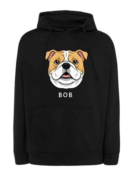 TL HO SIM 1538 (7) Bluza z kapturem Bulldog Personalizowana Pupil Pies
