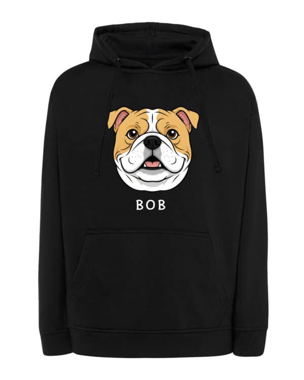 TL HO SIM 1538 (7) Bluza z kapturem Bulldog Personalizowana Pupil Pies