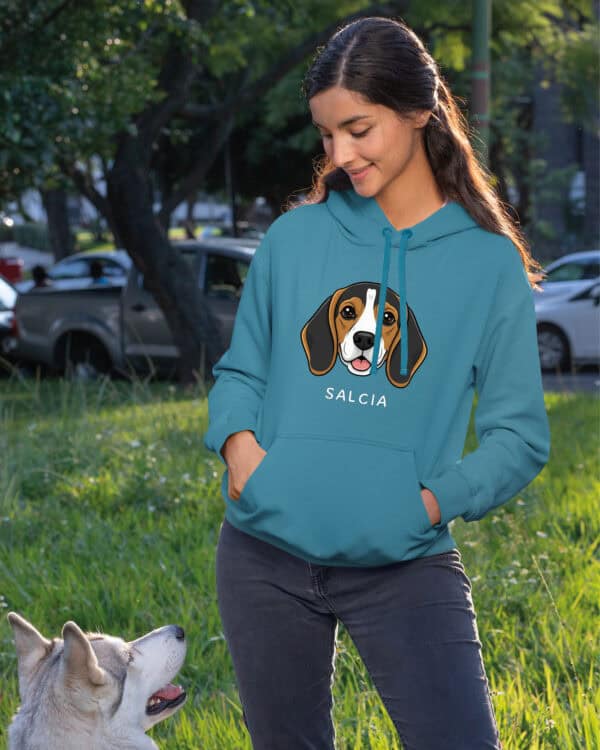 TL HO SIM 1540 (14) Bluza z kapturem <br>Beagle Personalizowana Pupil Pies