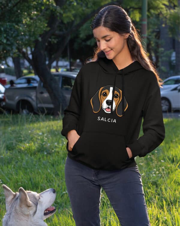 TL HO SIM 1540 (8) Bluza z kapturem <br>Beagle Personalizowana Pupil Pies