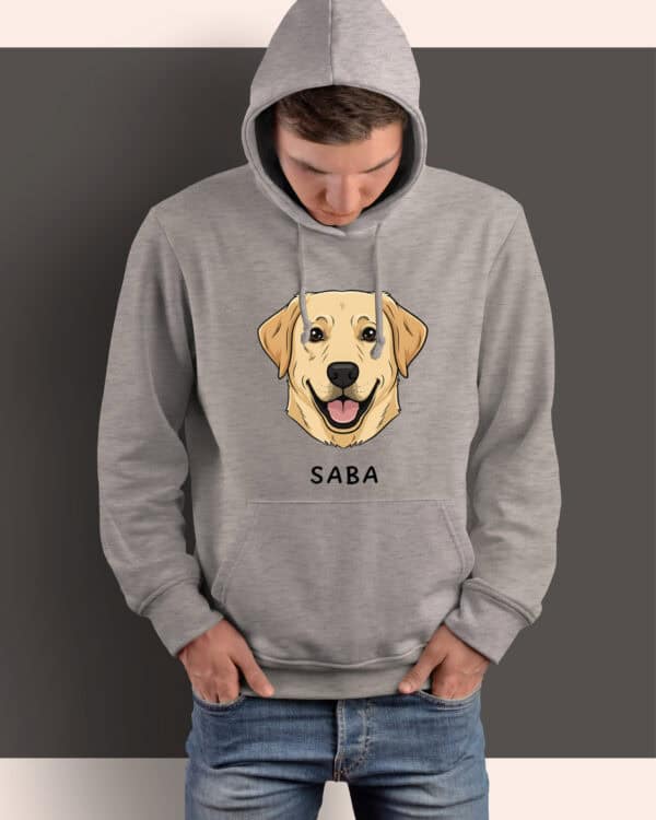 TL HO SIM 1541 (3) Bluza z kapturem <br>Labrador Personalizowana Pupil Pies