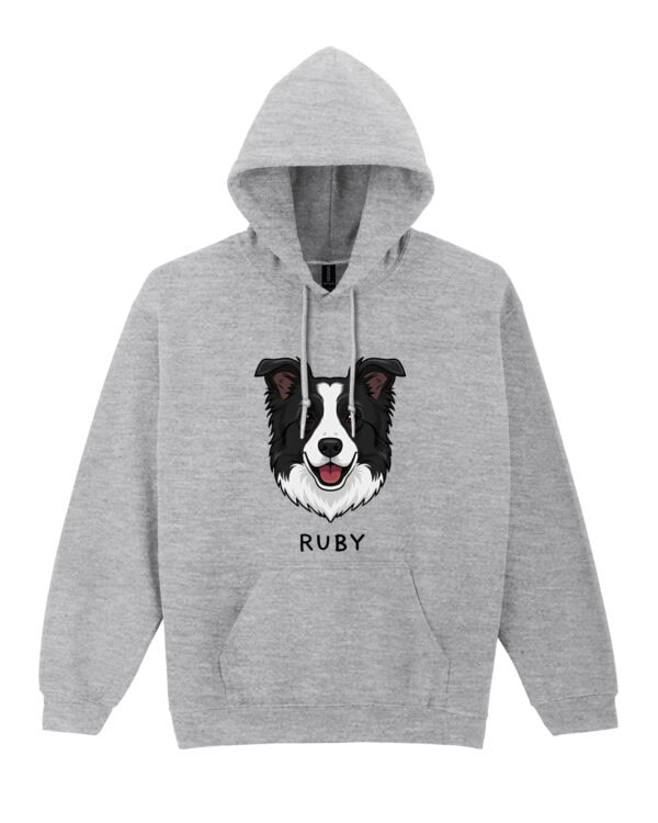 TL HO SIM 1542 (1) Bluza z kapturem <br>Border Collie Personalizowana Pupil Pies