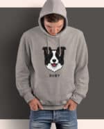 TL HO SIM 1542 (3) Bluza z kapturem <br>Border Collie Personalizowana Pupil Pies