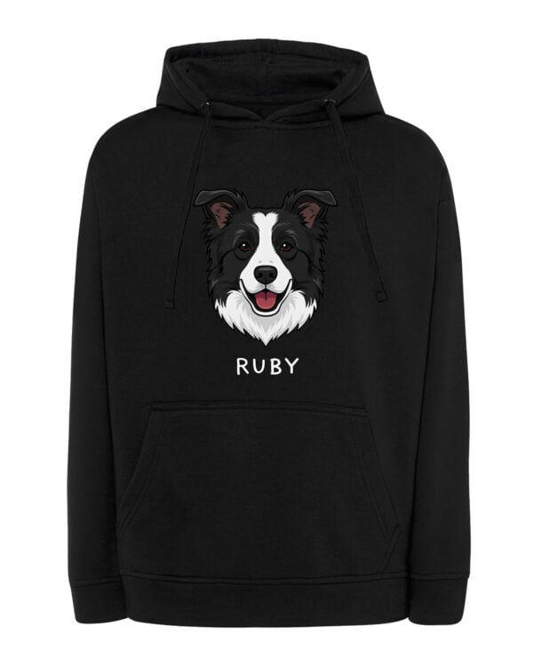 TL HO SIM 1542 (7) Bluza z kapturem Border Collie Personalizowana Pupil Pies