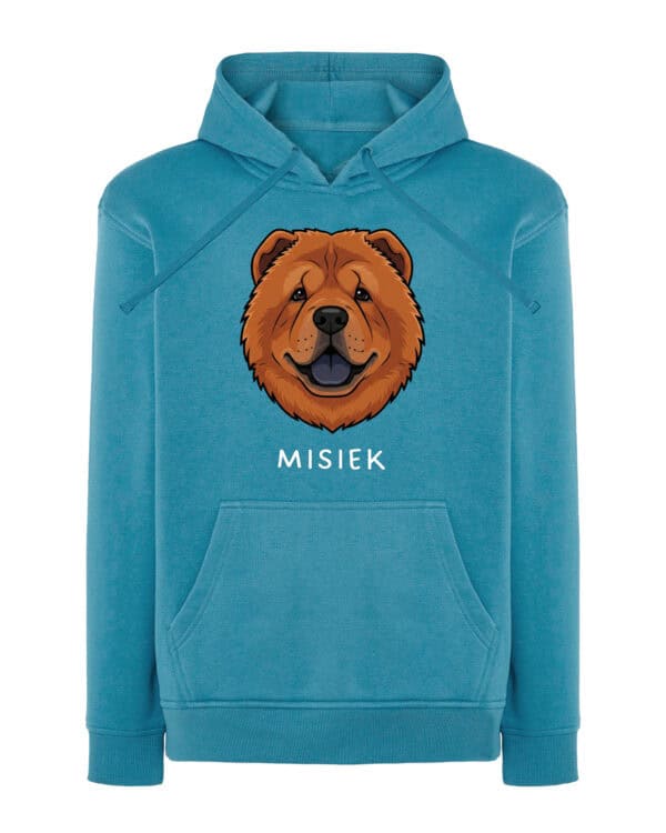 TL HO SIM 1543 (13) Bluza z kapturem <br>Chow Chow Personalizowana Pupil Pies