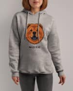 TL HO SIM 1543 (2) Bluza z kapturem <br>Chow Chow Personalizowana Pupil Pies