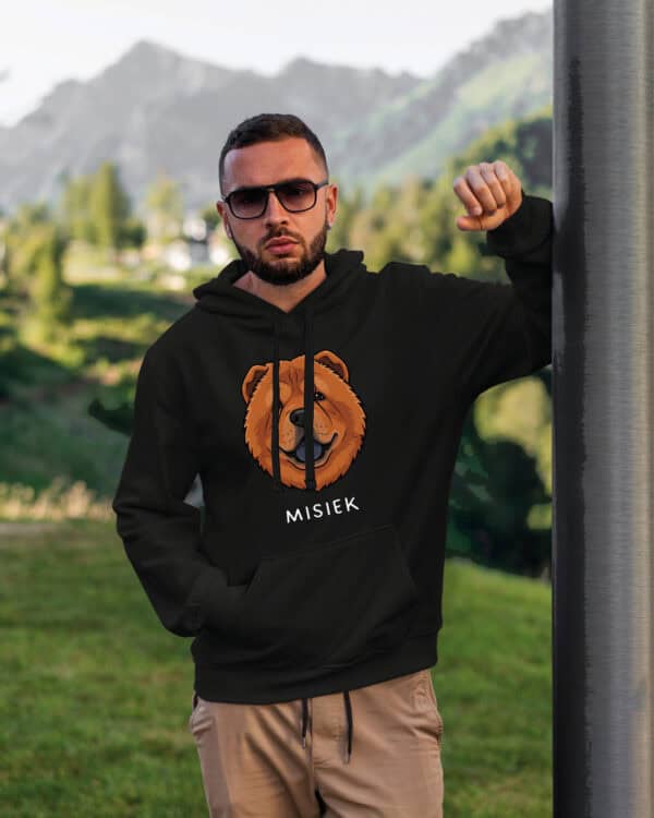 TL HO SIM 1543 (9) Bluza z kapturem <br>Chow Chow Personalizowana Pupil Pies