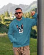 TL HO SIM 1544 (15) Bluza z kapturem <br>Boston Terrier Personalizowana Pupil Pies