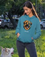 TL HO SIM 1545 (14) Bluza z kapturem <br>Leonberger Personalizowana Pupil Pies