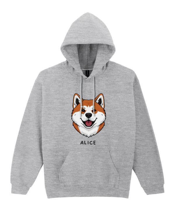 TL HO SIM 1546 (1) Bluza z kapturem <br>Akita Inu Personalizowana Pies Pieseł