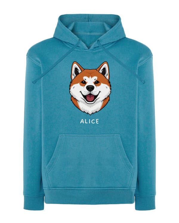 TL HO SIM 1546 (13) Bluza z kapturem <br>Akita Inu Personalizowana Pies Pieseł