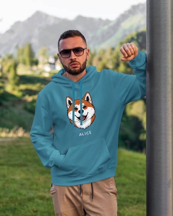 TL HO SIM 1546 (15) Bluza z kapturem <br>Akita Inu Personalizowana Pies Pieseł