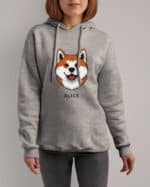 TL HO SIM 1546 (2) Bluza z kapturem <br>Akita Inu Personalizowana Pies Pieseł
