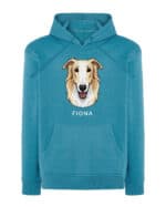 TL HO SIM 1547 (13) Bluza z kapturem <br>Chart rosyjski borzoj Personalizowana Pupil Pies