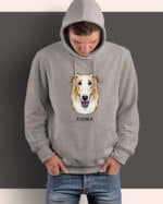 TL HO SIM 1547 (3) Bluza z kapturem <br>Chart rosyjski borzoj Personalizowana Pupil Pies