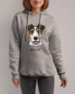 TL HO SIM 1548 (2) Bluza z kapturem <br>Parson Russell terrier Personalizowana Pupil Pies