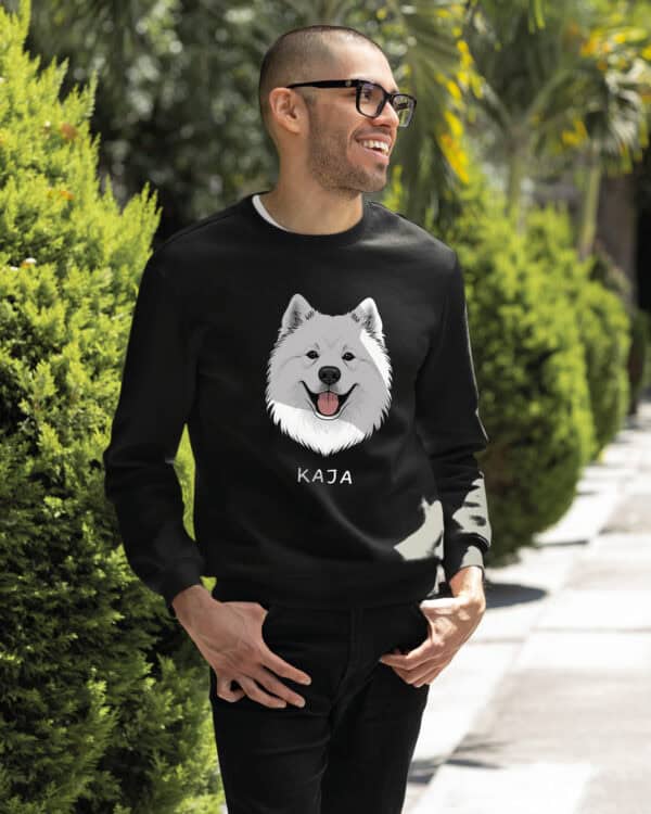 TL SWE SIM 1501 (12) Bluza bez kaptura <br>Samojed Personalizowana Pupil Pies