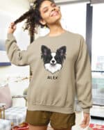 TL SWE SIM 1503 (8) Bluza bez kaptura <br>Papillon Personalizowana Pupil Pies