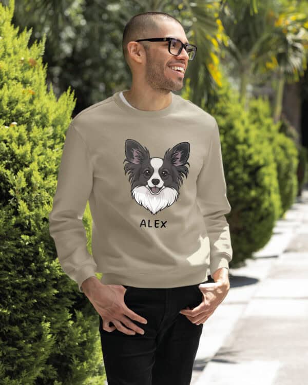 TL SWE SIM 1503 (9) Bluza bez kaptura <br>Papillon Personalizowana Pupil Pies