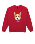 TL SWE SIM 1504 (16) Bluza bez kaptura <br>Corgi Personalizowana Pupil Pies
