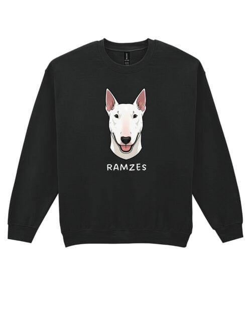 TL SWE SIM 1505 (10) Bluza bez kaptura Bull Terrier Personalizowana Pupil Pies