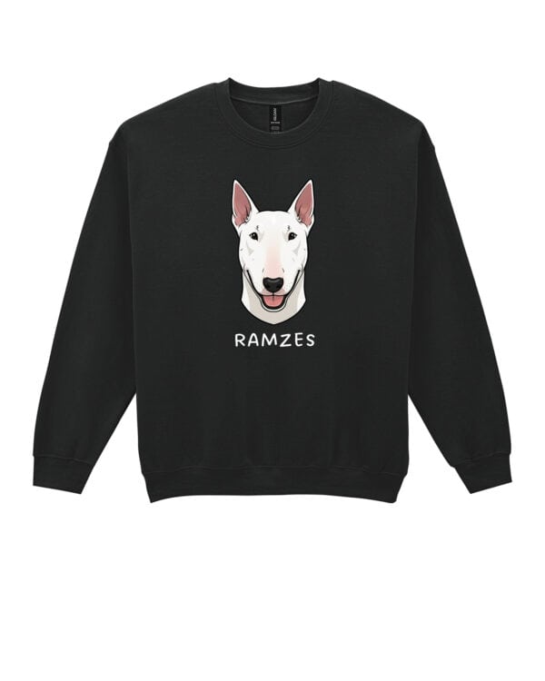 TL SWE SIM 1505 (10) Bluza bez kaptura Bull Terrier Personalizowana Pupil Pies