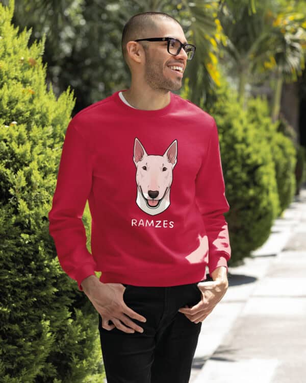 TL SWE SIM 1505 (18) Bluza bez kaptura <br>Bull Terrier Personalizowana Pupil Pies