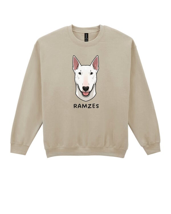 TL SWE SIM 1505 (7) Bluza bez kaptura <br>Bull Terrier Personalizowana Pupil Pies