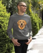 TL SWE SIM 1506 (15) Bluza bez kaptura <br>Golden Retriever Personalizowana Pupil Pies