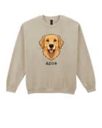 TL SWE SIM 1506 (7) Bluza bez kaptura <br>Golden Retriever Personalizowana Pupil Pies