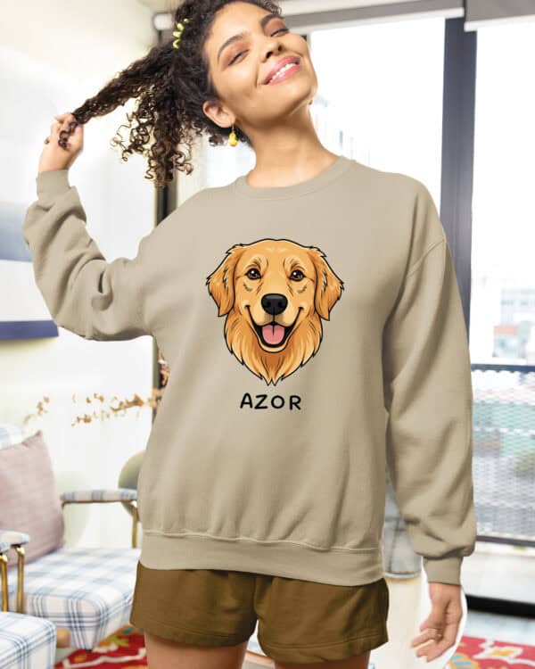 TL SWE SIM 1506 (8) Bluza bez kaptura <br>Golden Retriever Personalizowana Pupil Pies