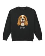 TL SWE SIM 1508 (10) Bluza bez kaptura Cocker Spaniel Personalizowana Pupil Pies