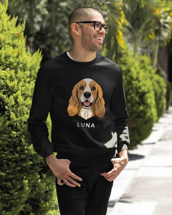 TL SWE SIM 1508 (12) Bluza bez kaptura <br>Cocker Spaniel Personalizowana Pupil Pies