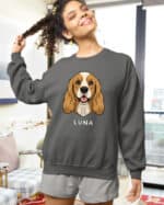 TL SWE SIM 1508 (14) Bluza bez kaptura <br>Cocker Spaniel Personalizowana Pupil Pies