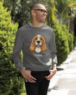 TL SWE SIM 1508 (15) Bluza bez kaptura <br>Cocker Spaniel Personalizowana Pupil Pies