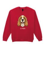 TL SWE SIM 1508 (16) Bluza bez kaptura <br>Cocker Spaniel Personalizowana Pupil Pies