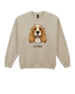 TL SWE SIM 1508 (7) Bluza bez kaptura <br>Cocker Spaniel Personalizowana Pupil Pies