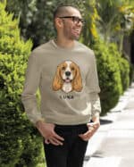 TL SWE SIM 1508 (9) Bluza bez kaptura <br>Cocker Spaniel Personalizowana Pupil Pies