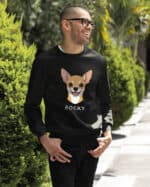 TL SWE SIM 1509 (12) Bluza bez kaptura <br>Chihuahua Personalizowana Pupil Pies