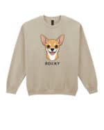 TL SWE SIM 1509 (7) Bluza bez kaptura <br>Chihuahua Personalizowana Pupil Pies