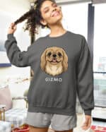 TL SWE SIM 1513 (14) Bluza bez kaptura <br>Pekińczyk Personalizowana Pupil Pies